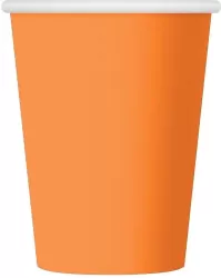 Kubeczki papierowe pomarańczowe 250ml