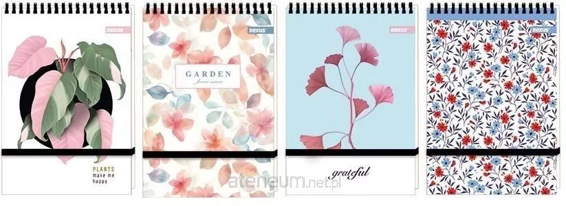 Kołonotes A6/96K kratka Flower - tantis.pl