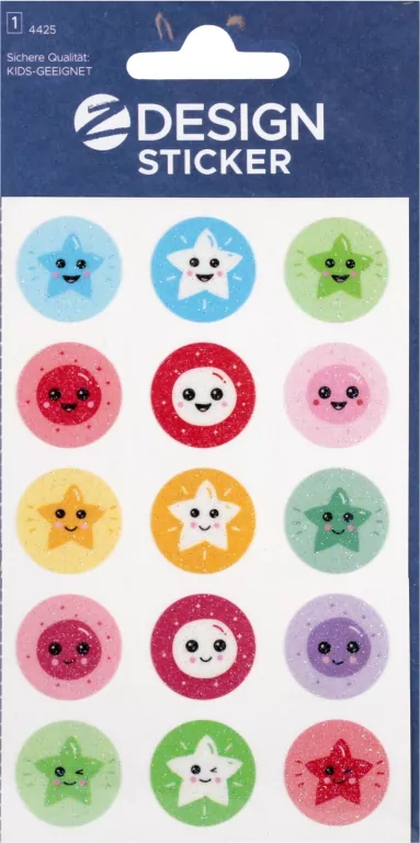 Naklejki brokatowe - gwiazdki - tantis.pl