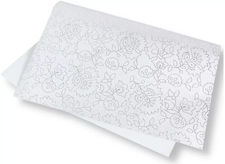Papier ozdobny brokatowy 140g 40x60cm srebrny 5ark - tantis.pl