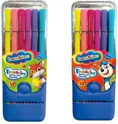 Flamastry Bambino w pudełku plastikowym. 12 kolorów