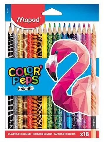 Kredki Colorpeps Animals 18 kolorów MAPED - tantis.pl