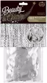 Kurtyna Spirale metaliczna srebrna 100x200cm - tantis.pl