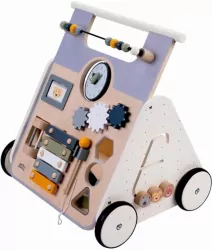 Chodzik pchacz edukacyjny drewniany