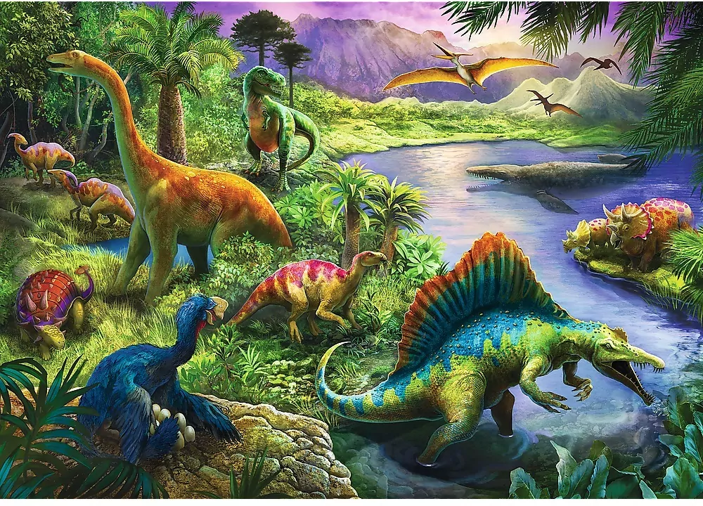 Drapieżne dinozaury. Puzzle 200 elementów - tantis.pl