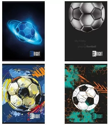 Zeszyt A5/32k kratka Football mix (15szt) - tantis.pl