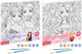 Malowanie po numerach + farby. Girl - tantis.pl