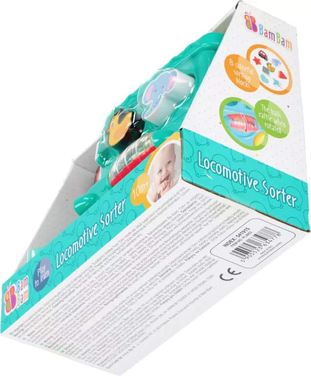 BAM BAM SORTER LOKOMOTYWA 23X19X11 WB 6 - tantis.pl