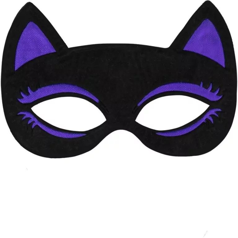 Maska na Halloween flokowana Kot - tantis.pl