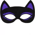 Maska na Halloween flokowana Kot - tantis.pl