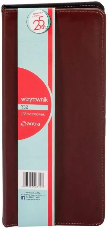 Wizytownik czteroklatkowy 732 brązowy ANTRA - tantis.pl