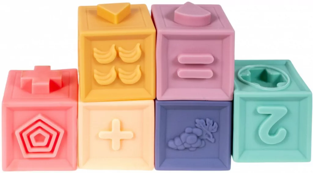 Miękkie klocki sensoryczne, 12 elementów - tantis.pl