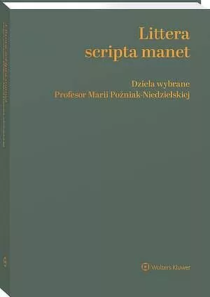 Littera scripta manet Dzieła wybrane Profesor... - tantis.pl