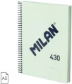 Zeszyt na spirali A5/80K gładki 1918 zielony MILAN - tantis.pl