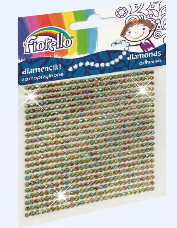 Diamenciki samoprzylepne. Różnokolorowe - tantis.pl