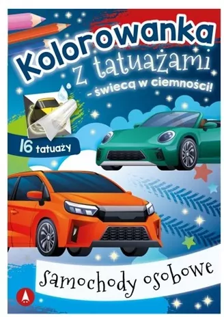 Kolorowanka z tatuażami Samochody osobowe - tantis.pl