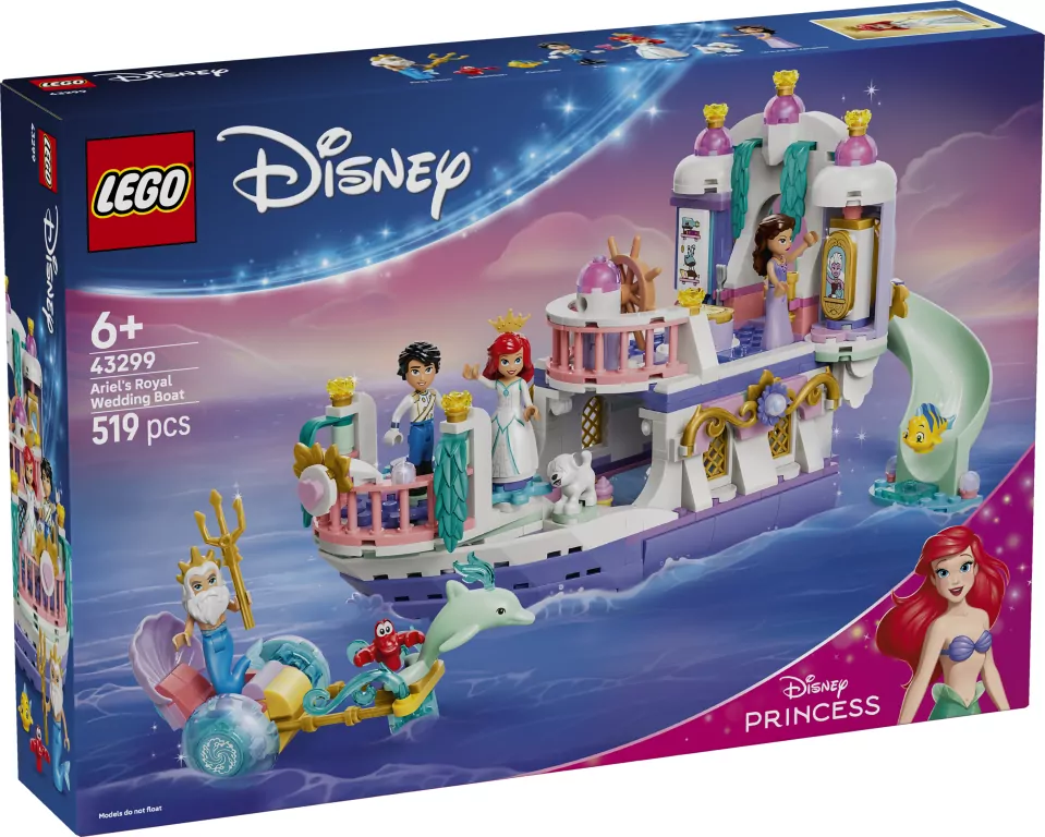LEGO® Królewska łódź weselna Arielki 43299 - tantis.pl