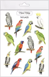 Tatuaże zmywalne. Papugi