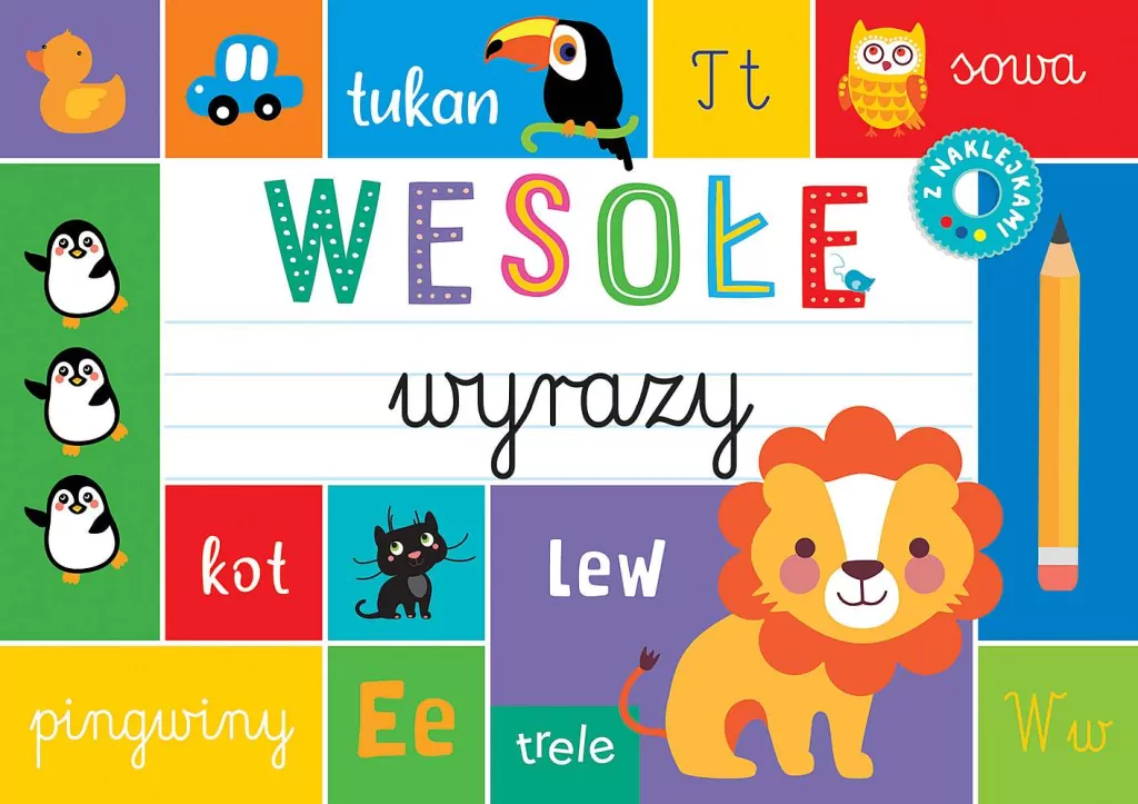 Wesołe wyrazy. Blok z tekturą - tantis.pl