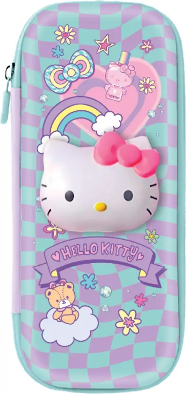 Piórnik Hello Kitty Evasquishy 3D wzór 2 Pink - tantis.pl