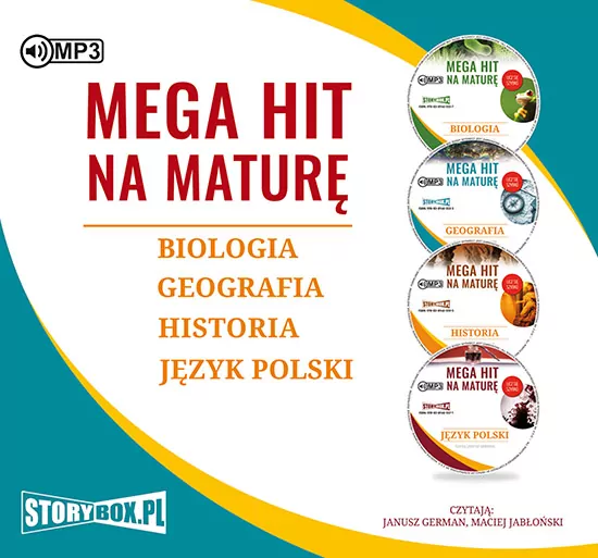 Biologia, Geografia, Historia, Język polski. Mega hit na maturę. CD - tantis.pl