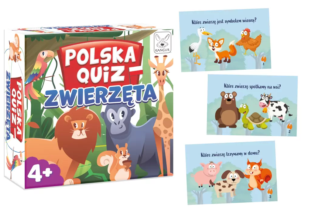 Kangur. Polska Quiz. Zwierzęta 4+ - tantis.pl