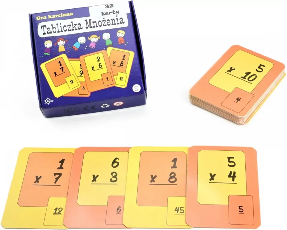 Tabliczka mnożenia. Gra karciana. Abino - tantis.pl