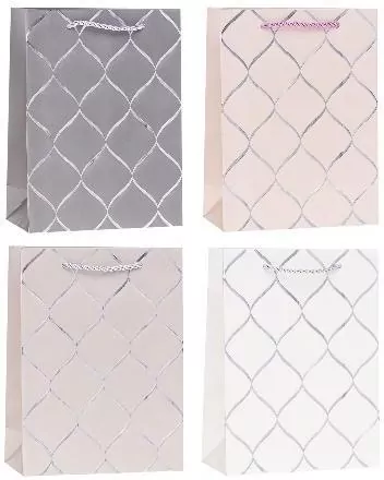 Torebka ozdobna 18x24x8cm hot-stamp mix ROZETTE - tantis.pl