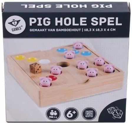 Gra Pig Hole - wersja bambus z świnkami - tantis.pl