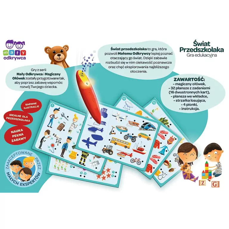 Świat przedszkolaka. Magiczny ołówek. Gra edukacyjna. TREFL - tantis.pl