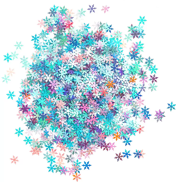 Cekiny opalizujące śnieżynki 20g pastel - tantis.pl