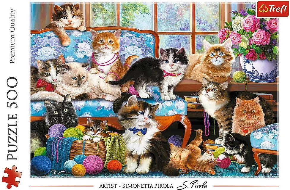 Puzzle 500 Kocia rodzina TREFL 37425 - tantis.pl
