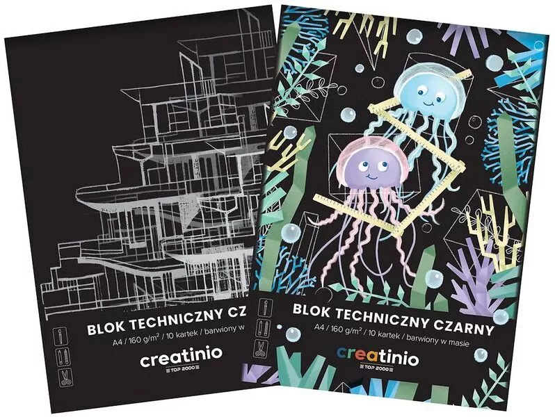 Blok techniczny Creatinio A4/10k - czarny, 1 szt - tantis.pl