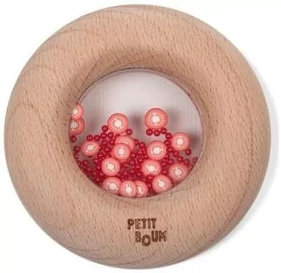 Grzechotka drewniana sensoryczna pomidorki - tantis.pl