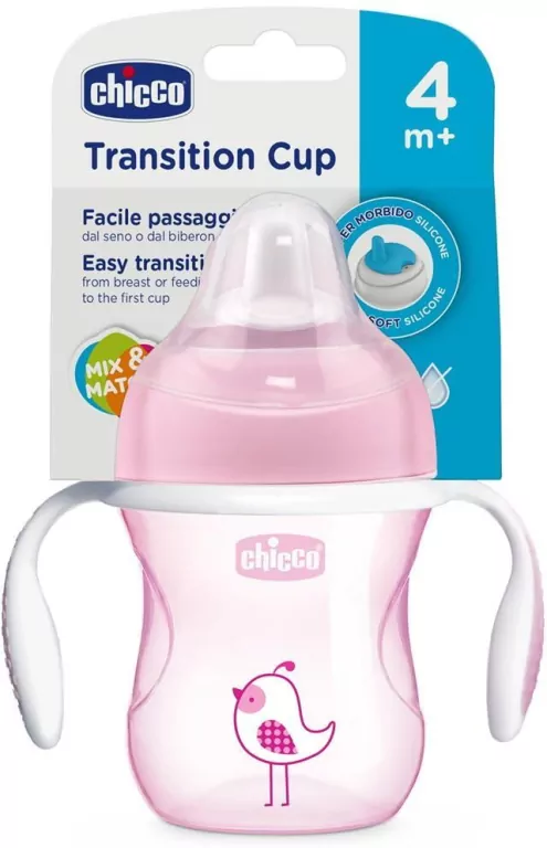 Kubek treningowy z miękkim ustnikiem 200ml różowy - tantis.pl