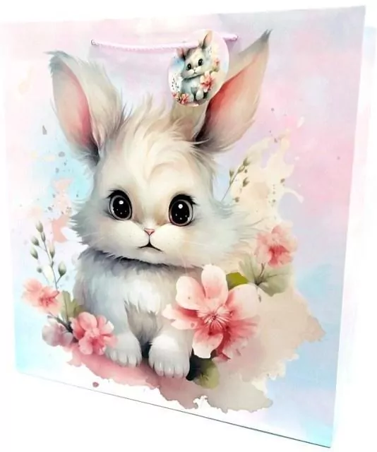 Torebka ozdobna matowa 35x37x12cm Kwiaty - tantis.pl