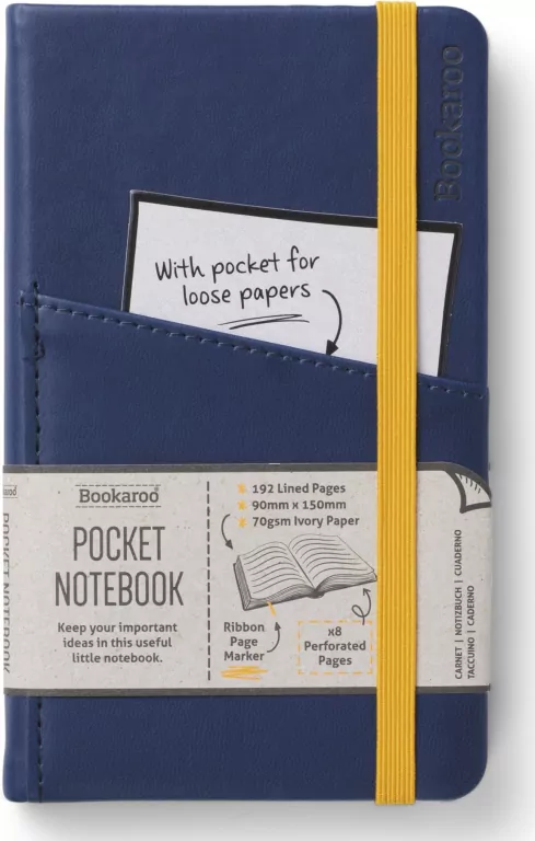 Notatnik A6. Bookaroo. Journal Pocket. Granatowy - tantis.pl