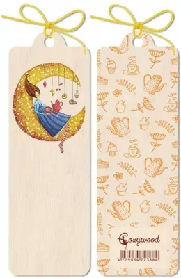 Zakładka drewniana: Księżyc