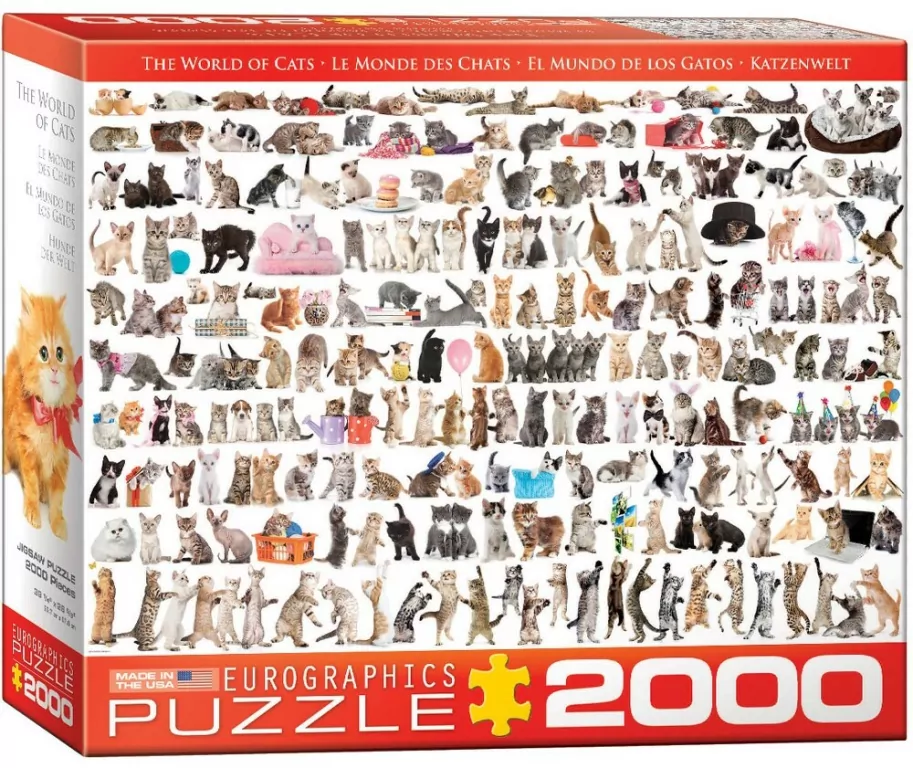 Puzzle 2000. Świat kotów - tantis.pl