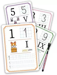 LearnHow. Pisz i zmazuj - Cyfry 11 kart + pisak