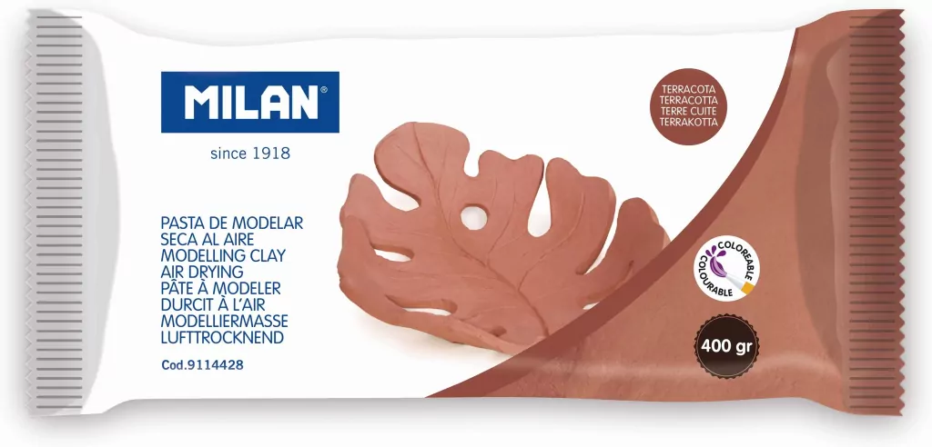 MILAN. Glina do modelowania 400g, brązowa - tantis.pl