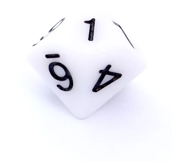 Komplet kości RPG. Białe. Matowe. REBEL - tantis.pl