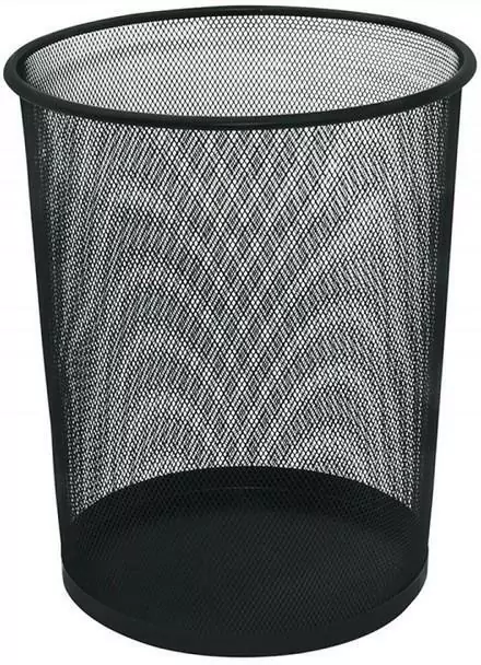 Kosz na śmieci Office Set metalowy 19l czarny - tantis.pl