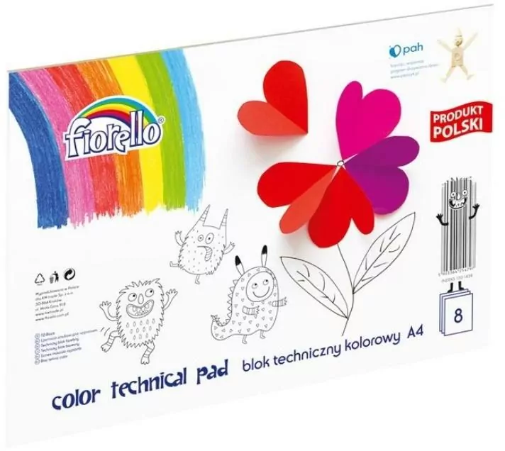 Blok techniczny. Kolorowy. A4/8K - tantis.pl