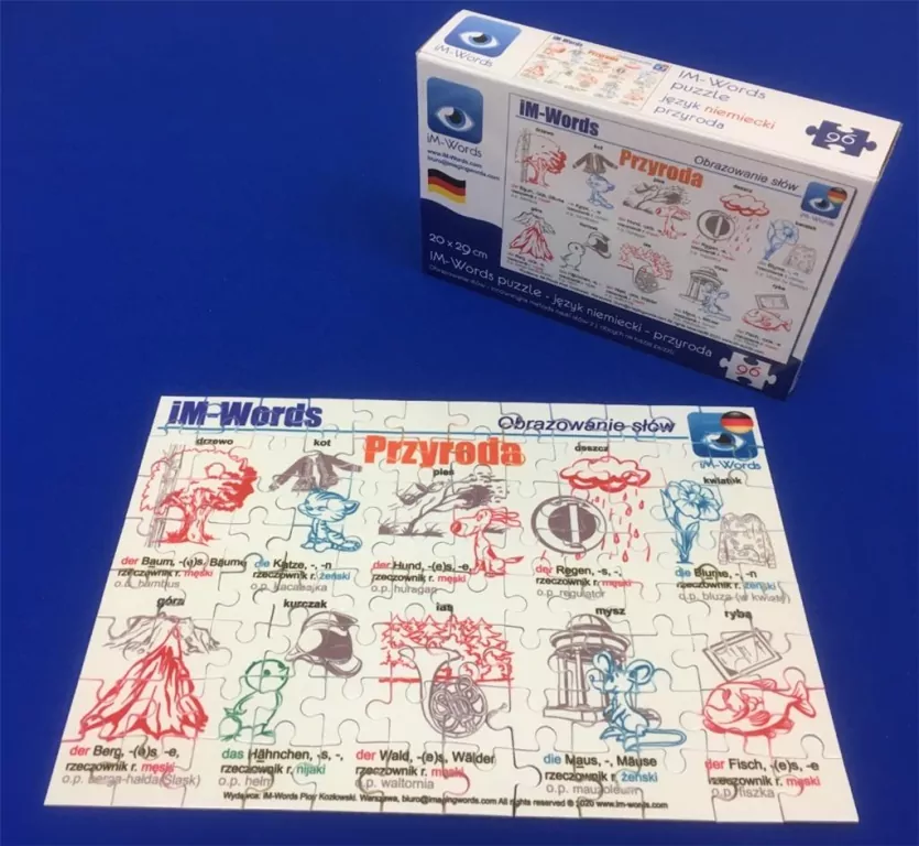 iM-Words Puzzle 96 Niemiecki - Przyroda - tantis.pl