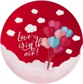 Talerzyki papierowe Love 18cm 6szt - tantis.pl