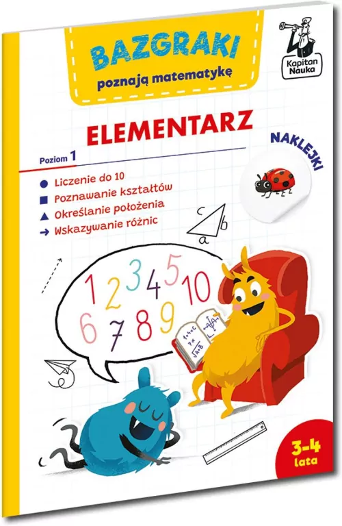 Bazgraki poznają matematykę. Elementarz. Poziom 1 - tantis.pl