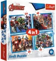 Puzzle 4w1. Odważni Avengersi TREFL 34386 - tantis.pl