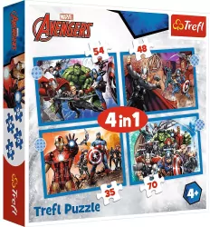 Puzzle 4w1. Odważni Avengersi TREFL 34386