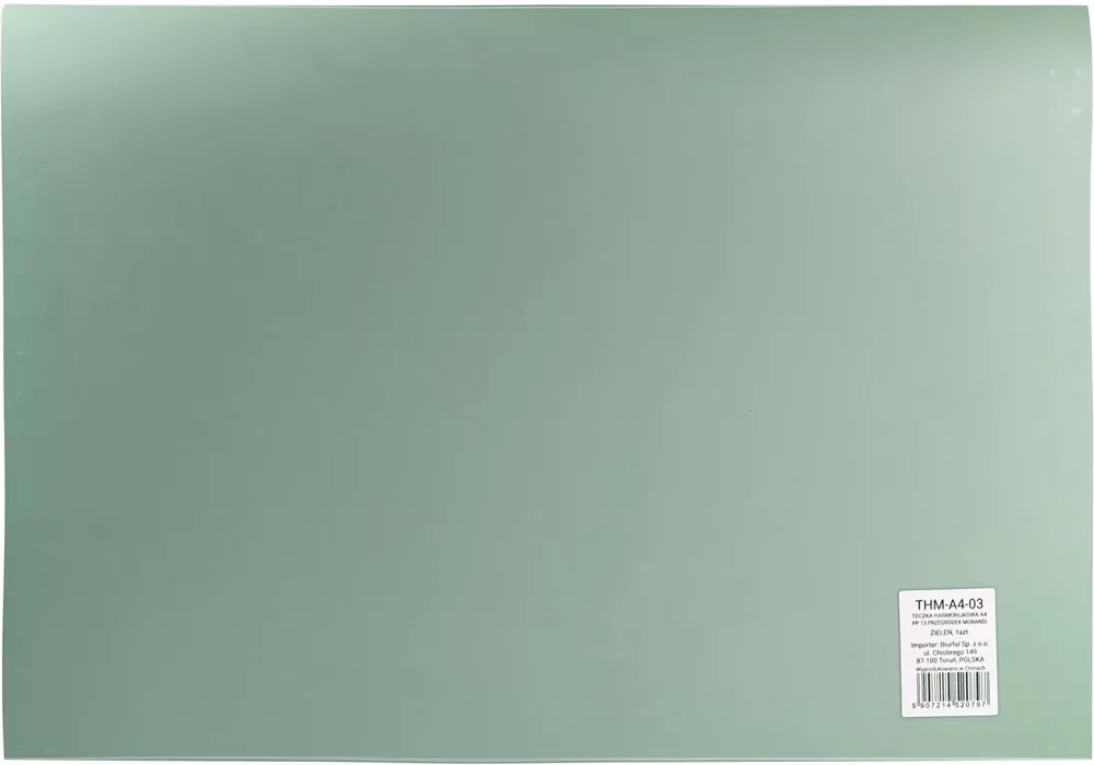 Teczka harmonijkowa A4 PP zieleń morandi - tantis.pl